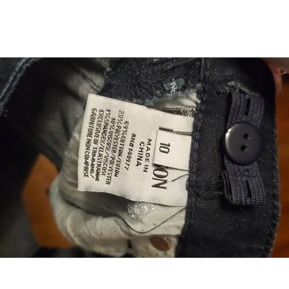 Hudson Kids Stretch Denim Roll Cuff Short Shorts Low Octane Big Girl's Size 10 - Picture 9 of 13